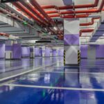 Commercial epoxy floors in a busy facility with heavy traffic