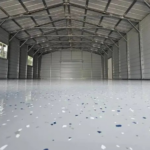 Epoxy flooring in a busy warehouse facility