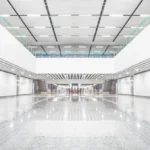 Durable commercial epoxy flooring in a Denver business facility with a glossy, seamless finish.