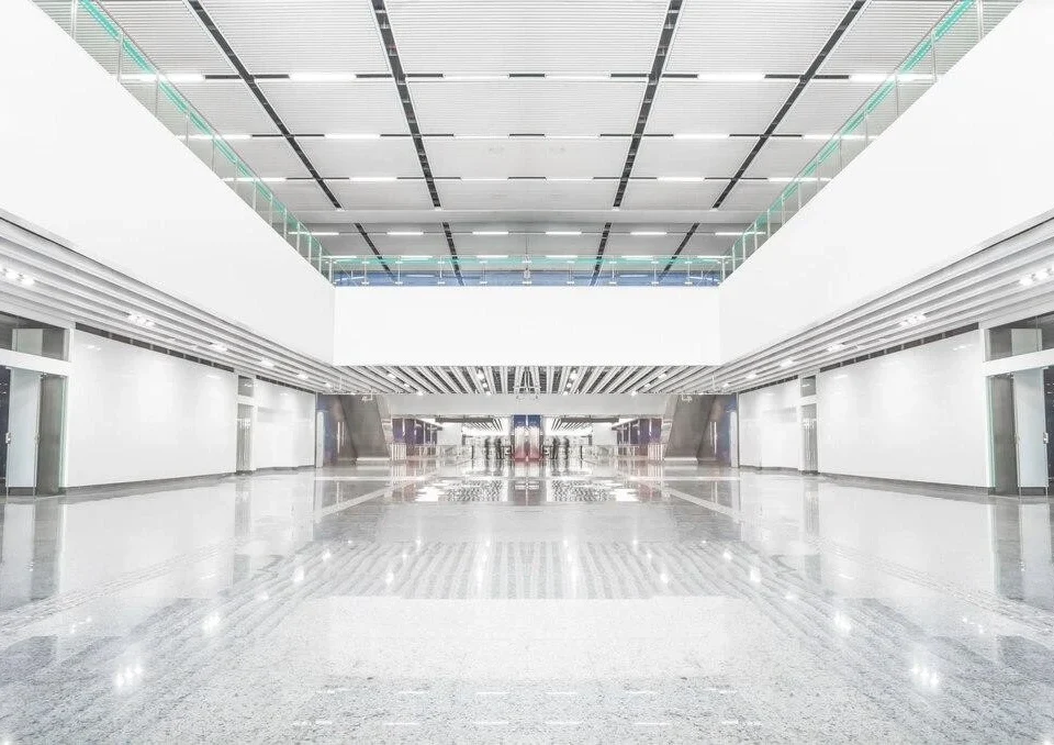 Durable commercial epoxy flooring in a Denver business facility with a glossy, seamless finish.